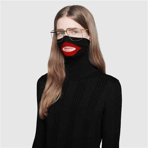 balaclava knit top by gucci